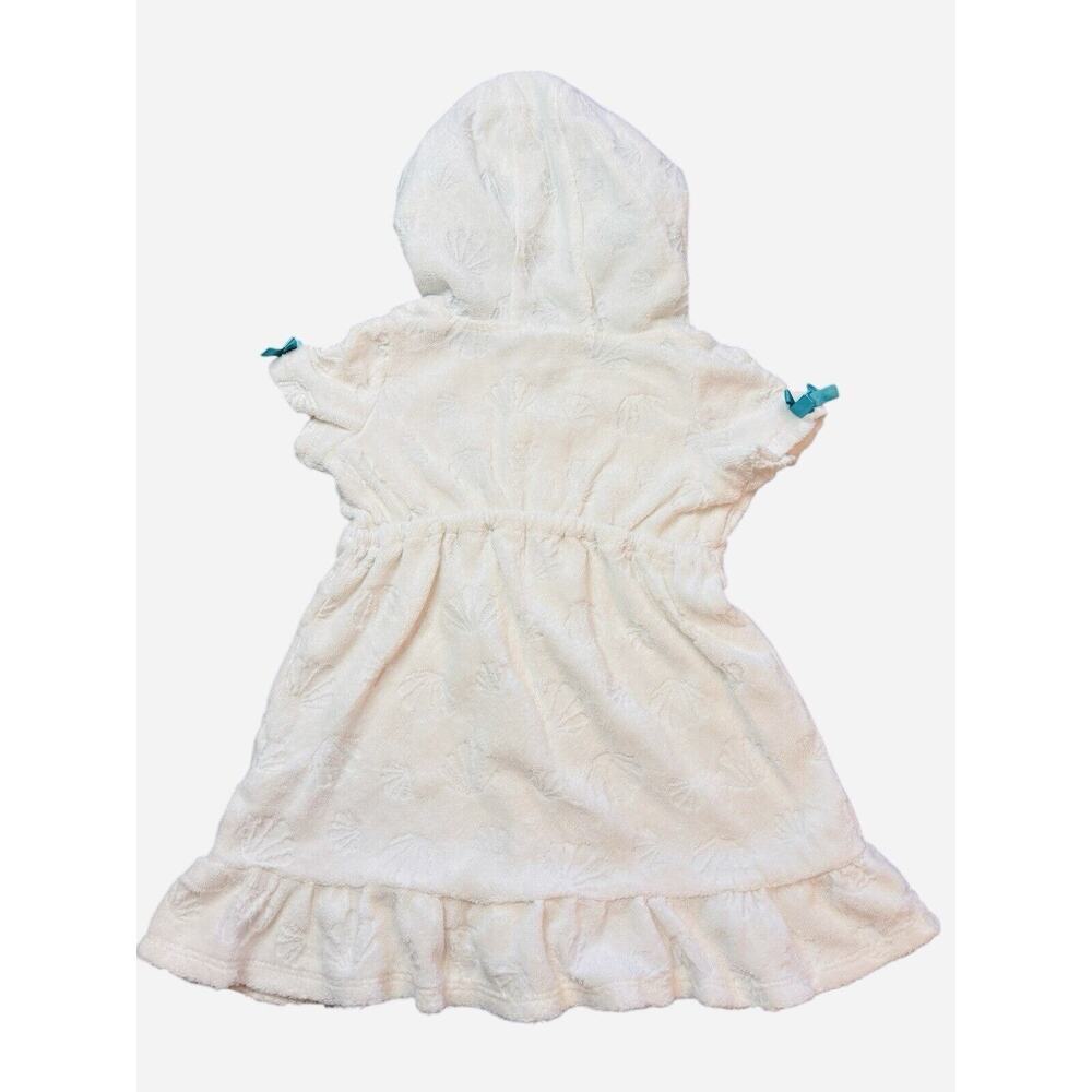 Girls Disney Ariel White Sz 12 Mo White Terry Cloth Swim Suit Cover Up Romper - Picture 2 of 4